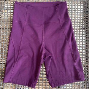 Girlfriend Collective Purple High Waisted Compressive Shorts